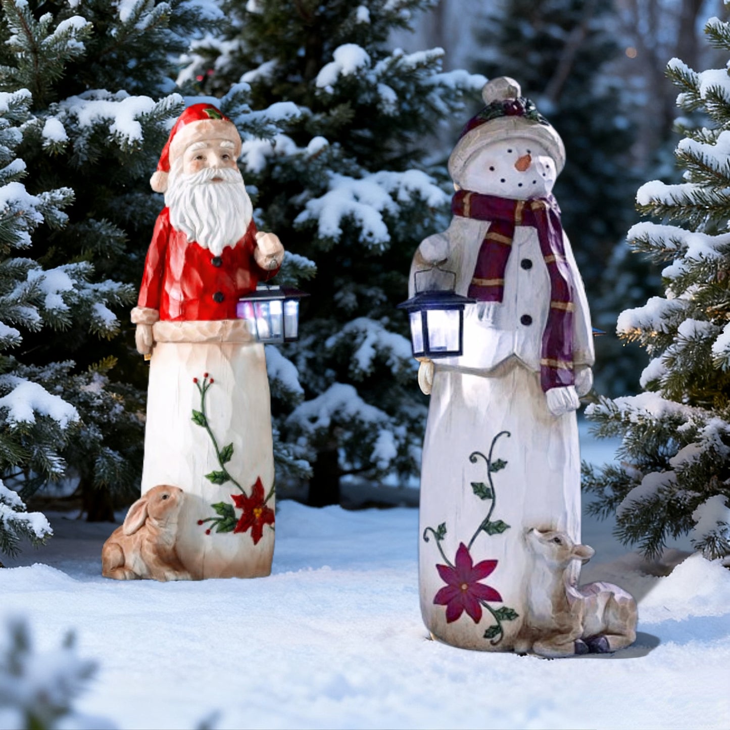🎄Woodland Snowman with Electronic lamp