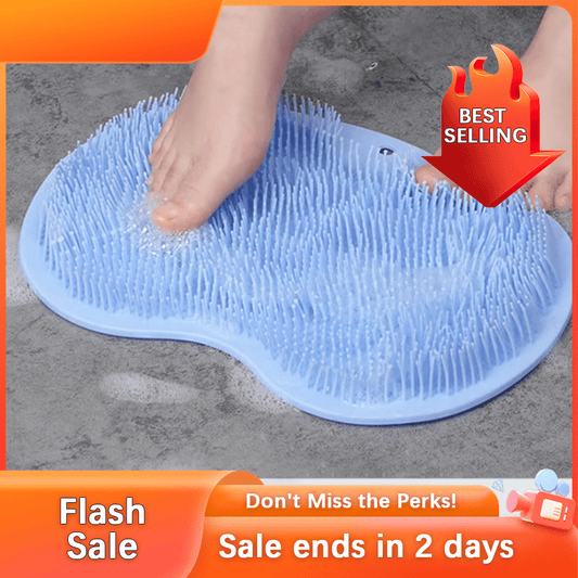 🏆Flash Sale⚡ 50K+ SOLD! Almost Gone-💥Silicone Shower Foot Scrubber Mat,Best gifts