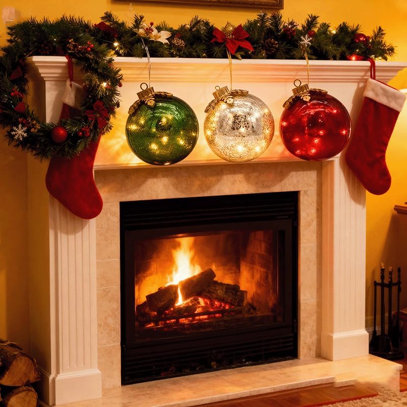 🎅Glass Tabletop Christmas Ornaments[3 Pcs]🔔🎁