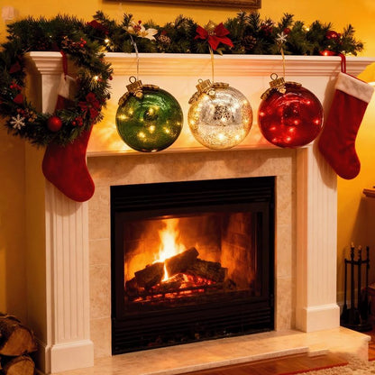 🎅Glass Tabletop Christmas Ornaments[3 Pcs]🔔🎁