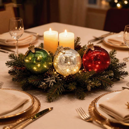 🎅Glass Tabletop Christmas Ornaments[3 Pcs]🔔🎁