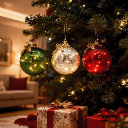 🎅Glass Tabletop Christmas Ornaments[3 Pcs]🔔🎁