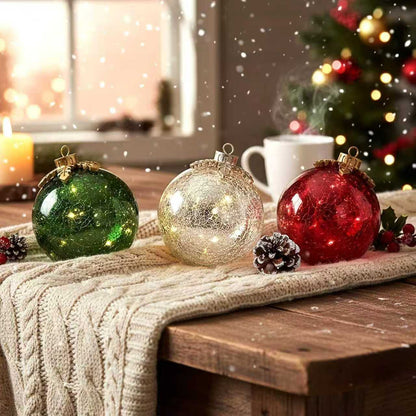 🎅Glass Tabletop Christmas Ornaments[3 Pcs]🔔🎁