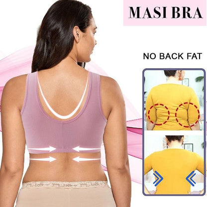 Front Closure Wireless Support Plus Size Bra