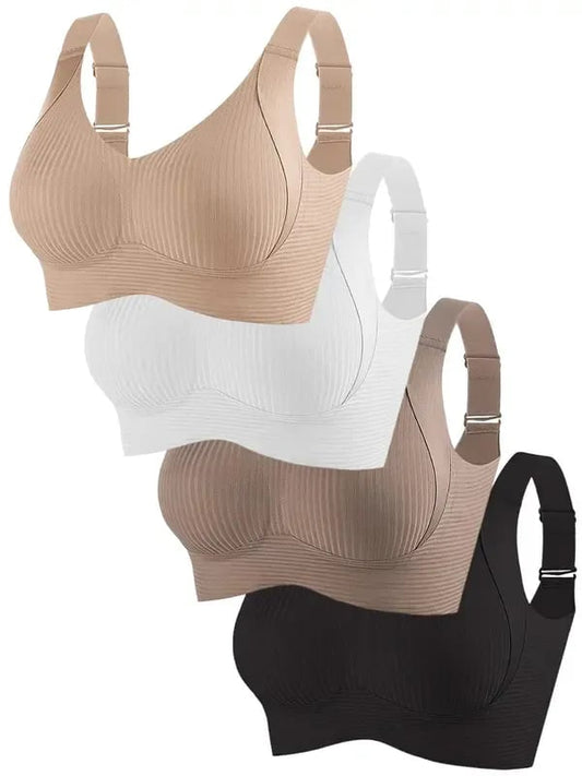 🔥Women's Ribbed  Adjustable Wireless Bra