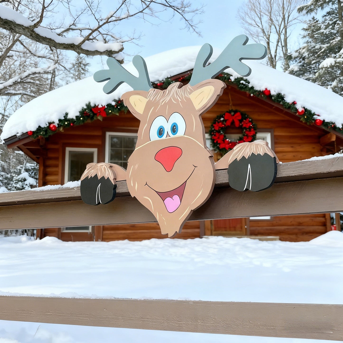 🎅Christmas Fence Peeker - outdoor holiday decoration sign