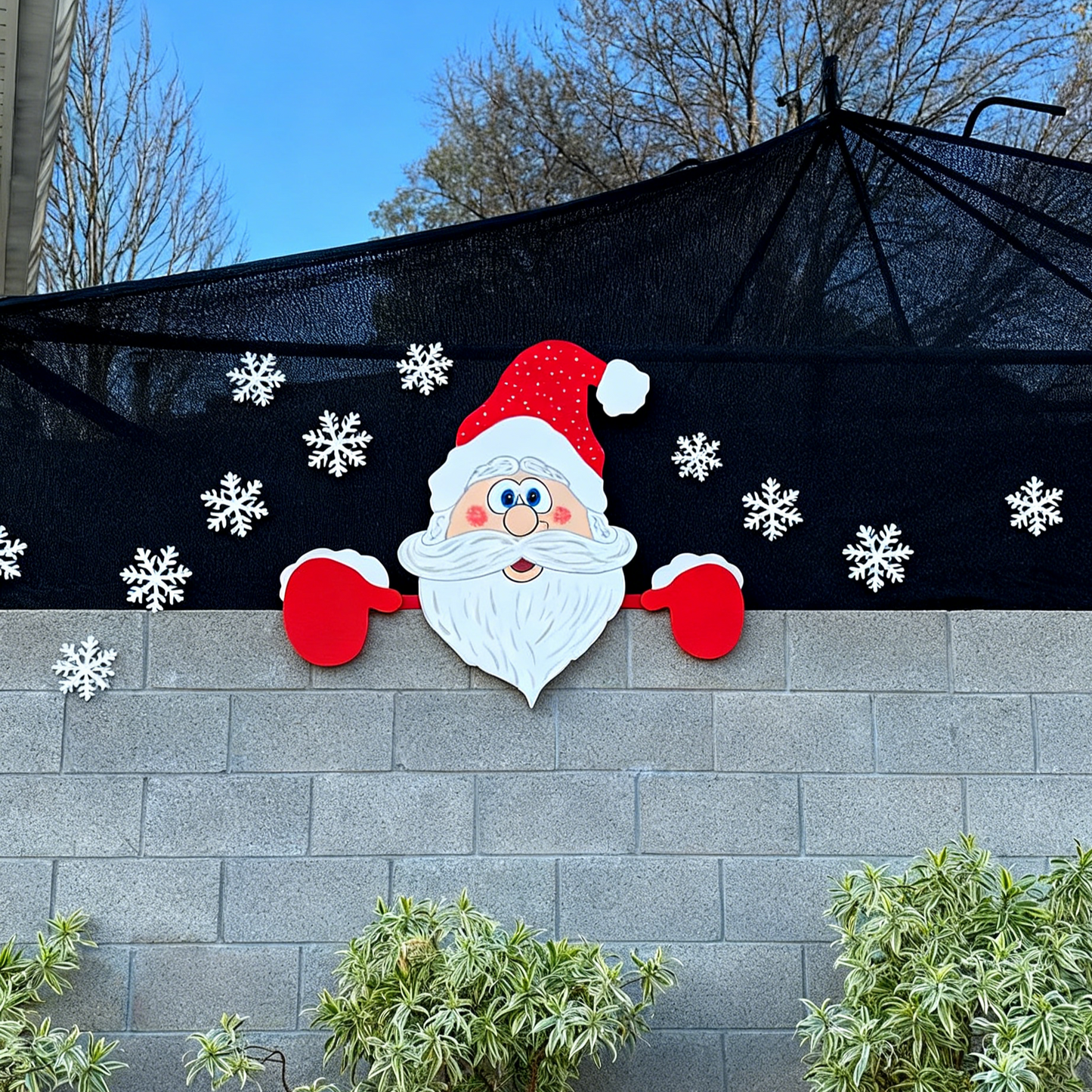 🎅Christmas Fence Peeker - outdoor holiday decoration sign