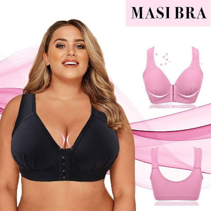 Front Closure Wireless Support Plus Size Bra