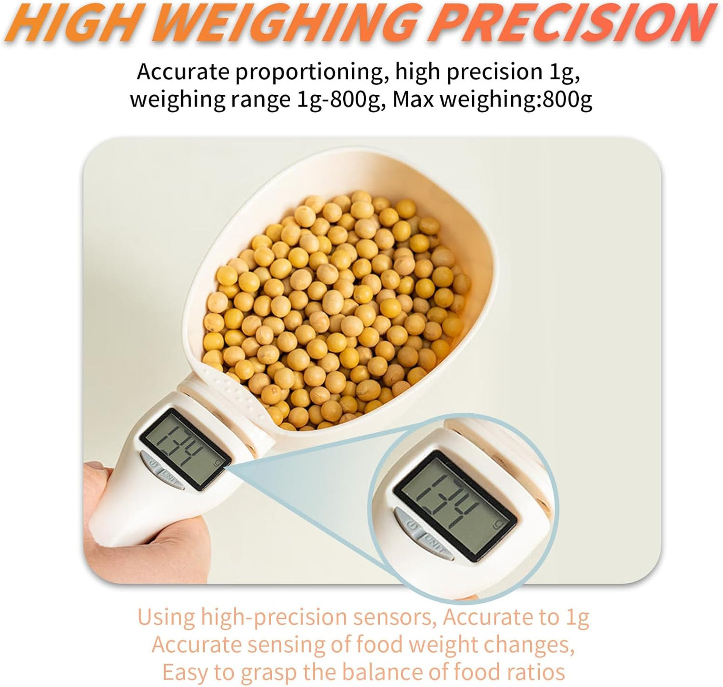 High-precision and durable household electronic measuring spoon