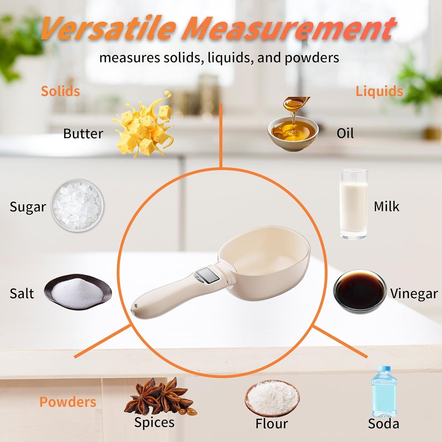 High-precision and durable household electronic measuring spoon