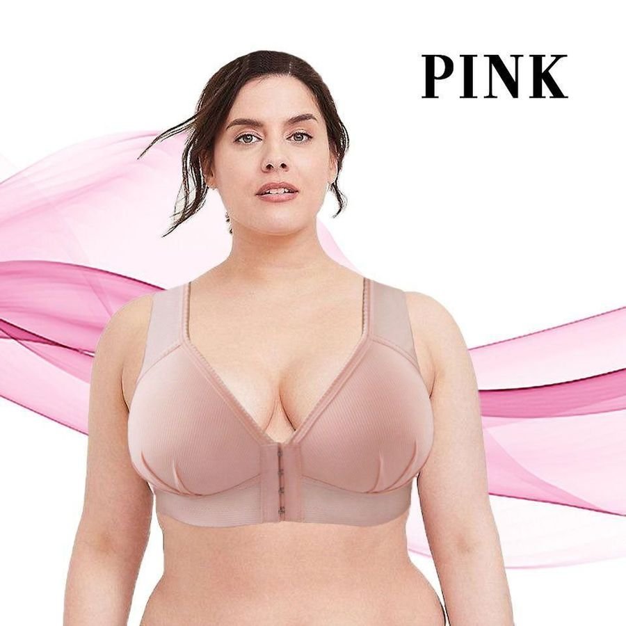 Front Closure Wireless Support Plus Size Bra