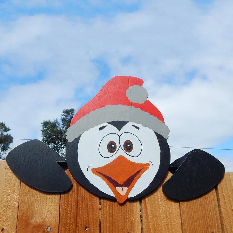🎅Christmas Fence Peeker - outdoor holiday decoration sign