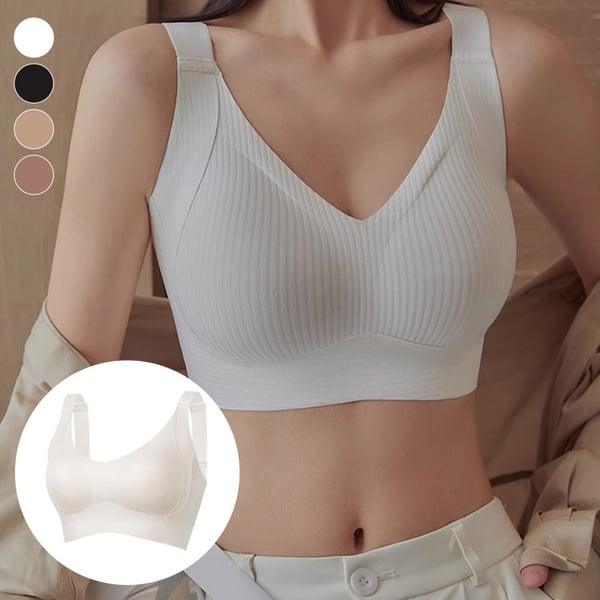 🔥Women's Ribbed  Adjustable Wireless Bra