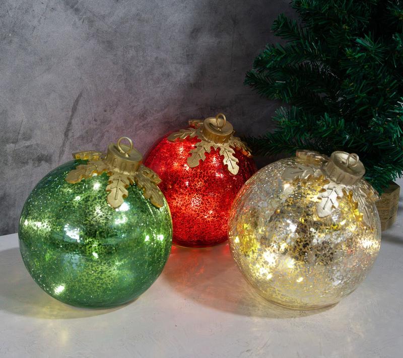 🎅Glass Tabletop Christmas Ornaments[3 Pcs]🔔🎁