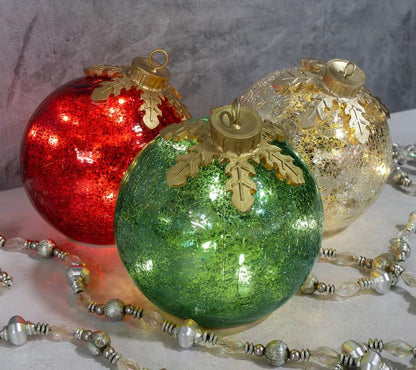 🎅Glass Tabletop Christmas Ornaments[3 Pcs]🔔🎁