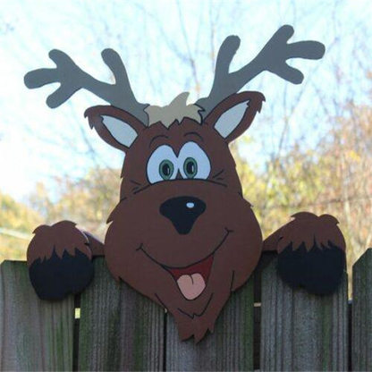 🎅Christmas Fence Peeker - outdoor holiday decoration sign