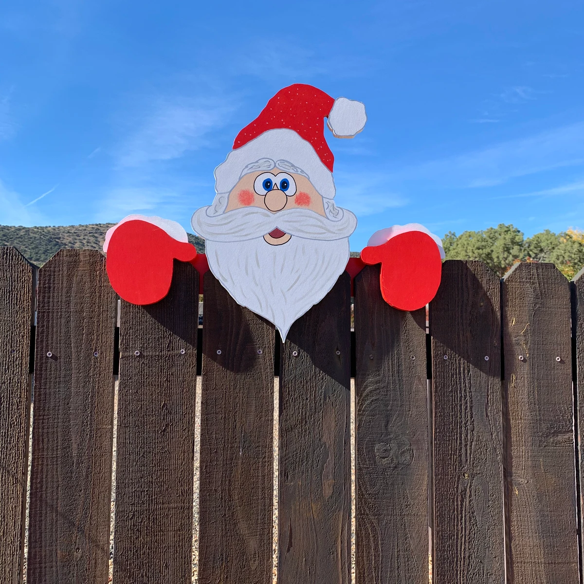 🎅Christmas Fence Peeker - outdoor holiday decoration sign