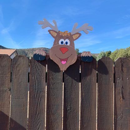 🎅Christmas Fence Peeker - outdoor holiday decoration sign