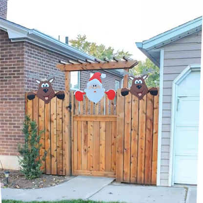 🎅Christmas Fence Peeker - outdoor holiday decoration sign